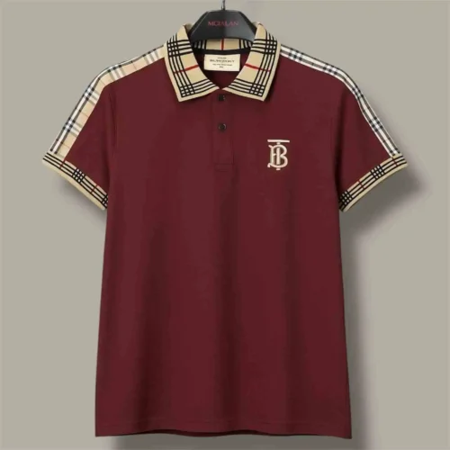 ID: 0009 Burberry Check Collar Cotton Polo